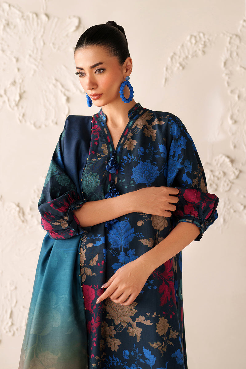 BAROQUE LINEN PRINTED UNSTICHED 3PC