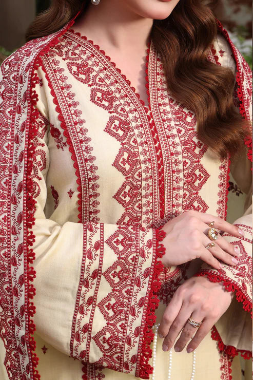ANEESLA DHANAK UNSTITCHED EMB 3PC