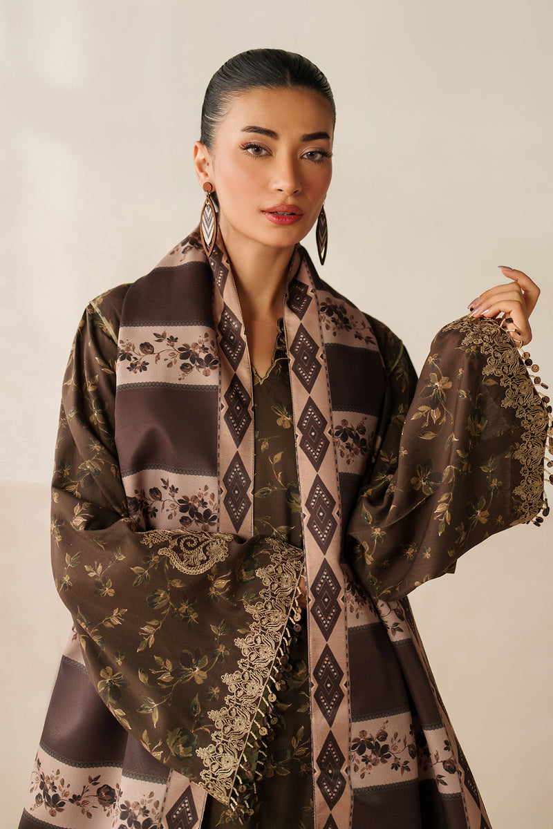 BAROQUE LINEN PRINTED UNSTICHED 3PC