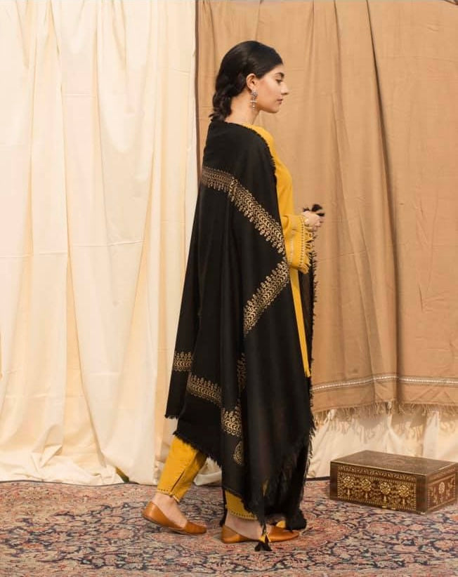 ASLING DHANAK UNSTITCHED EMB 3PC