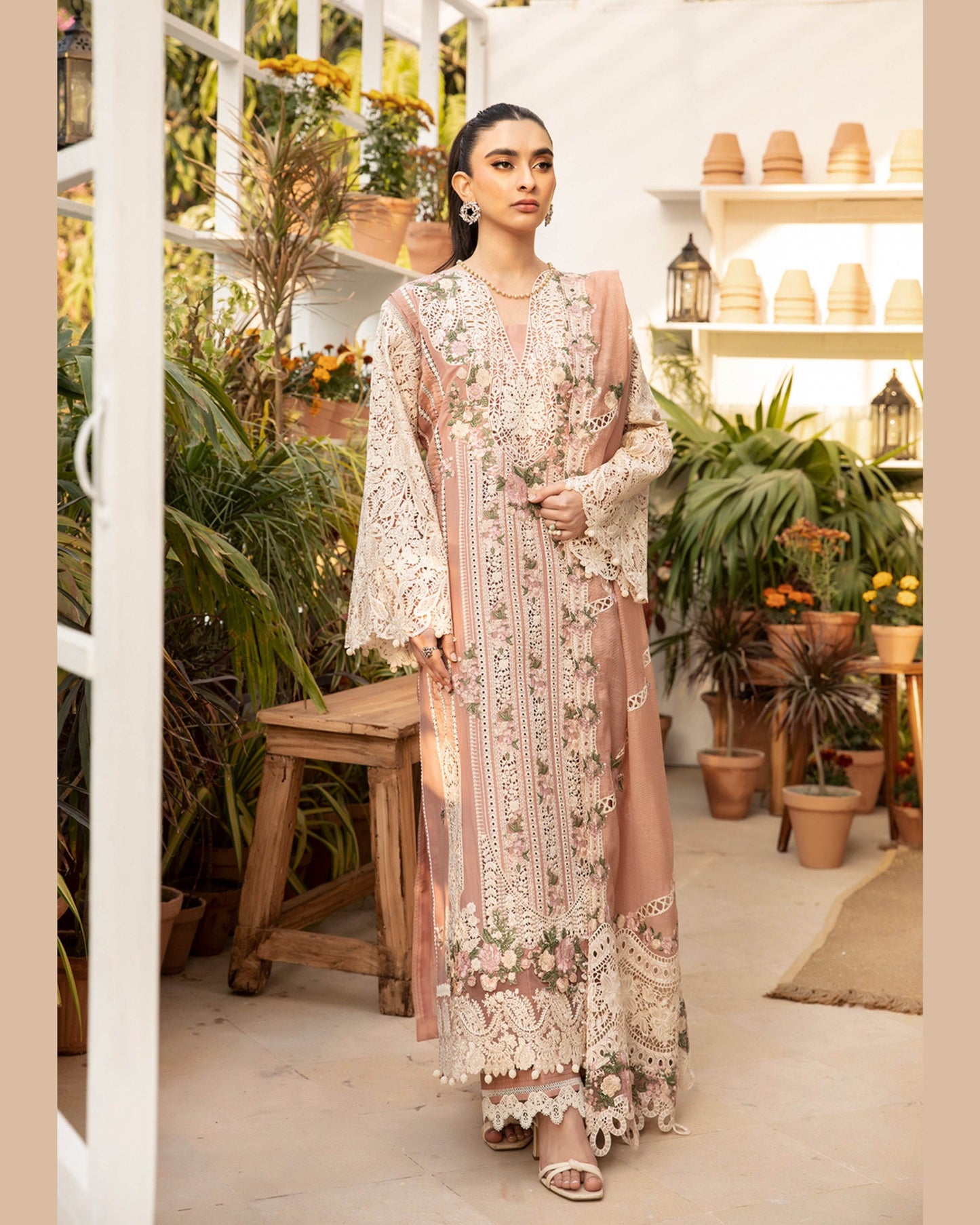 ELAF LAWN UNSTITCHED EMB 3PC SHAHANA (ELM-12) - City Cloth House
