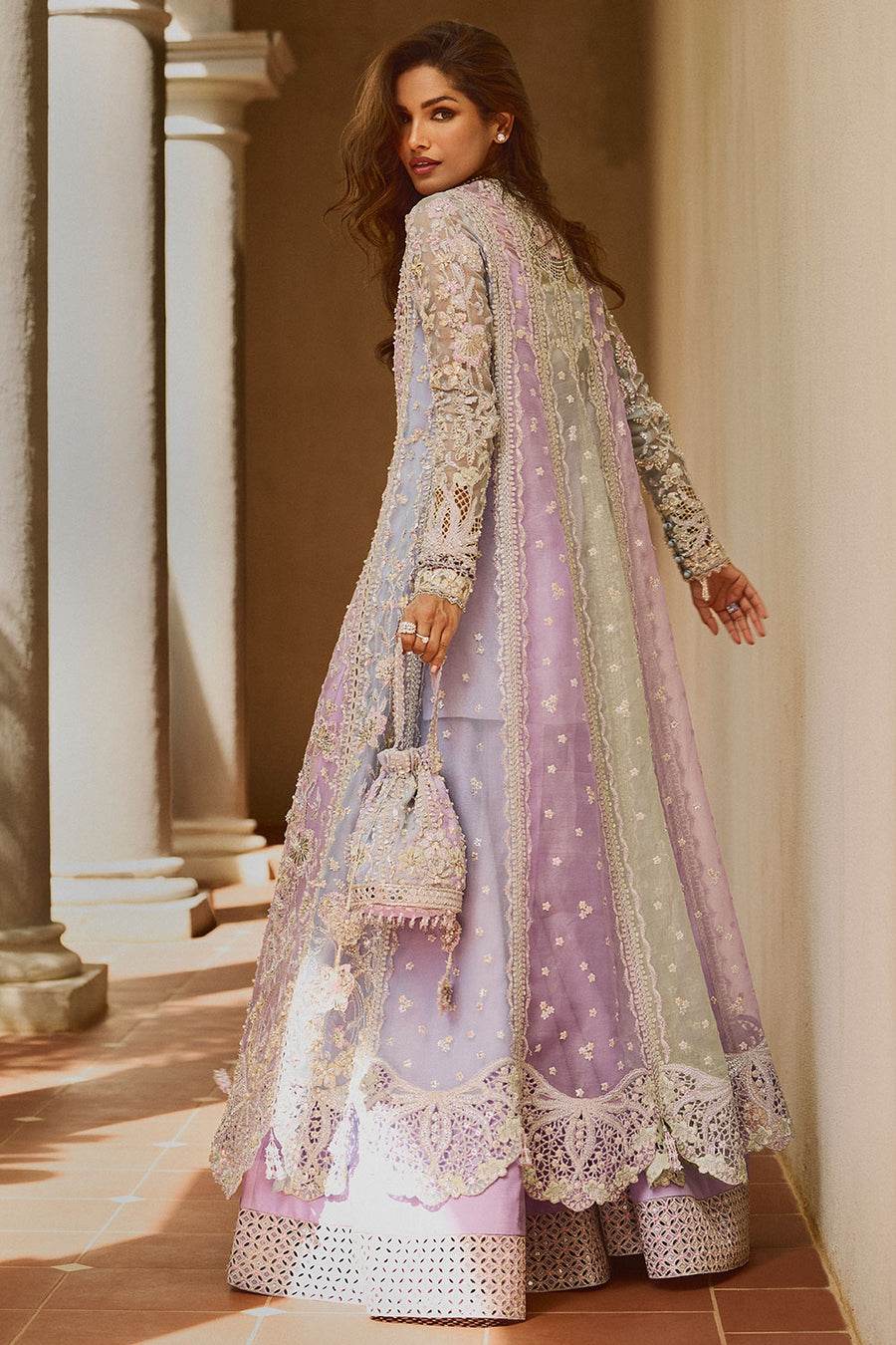 SORAYA ORGANZA UNSTITCHED EMB SUIT - City Cloth House