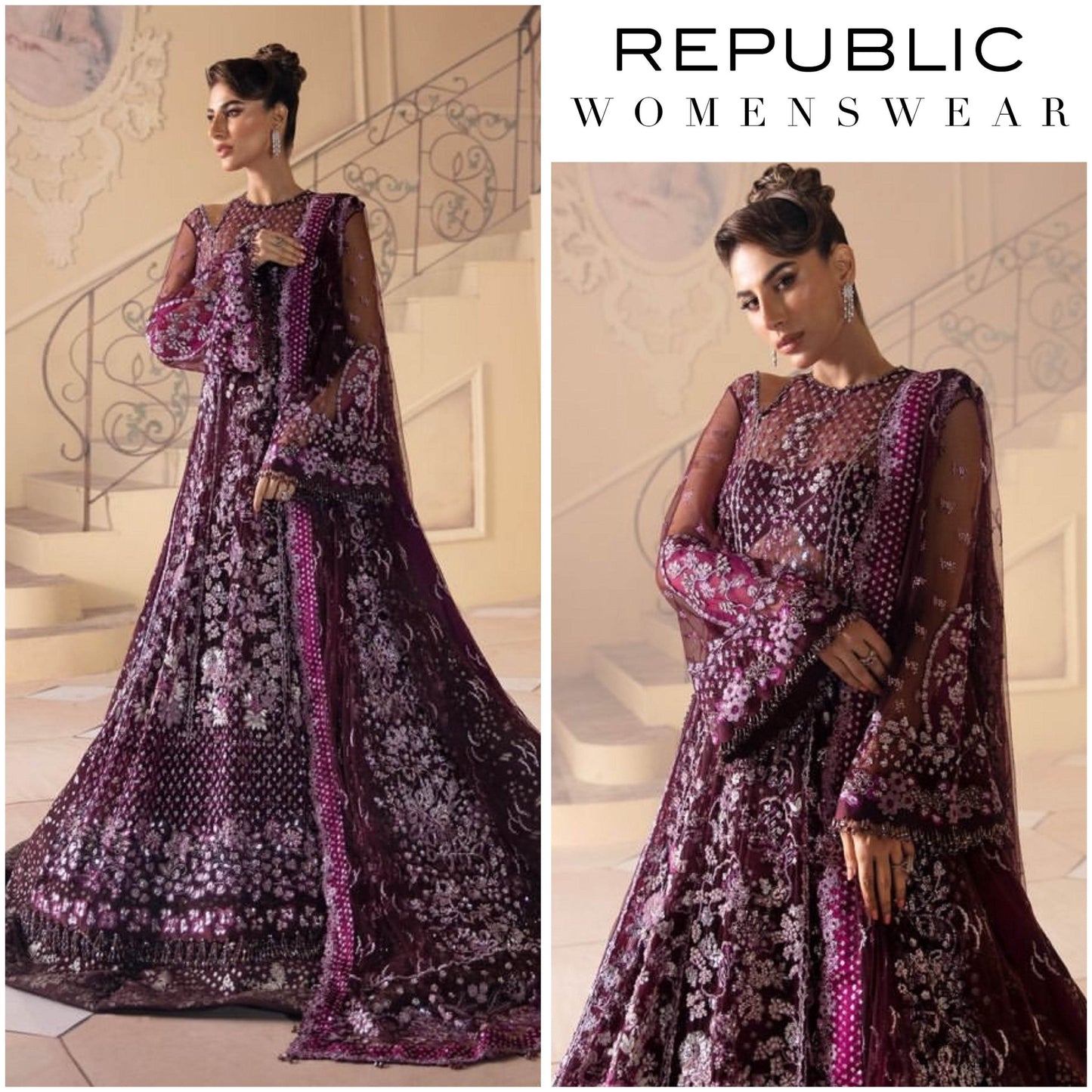 REPUBLIC NET UNSTITCHED EMB MAXI - City Cloth House