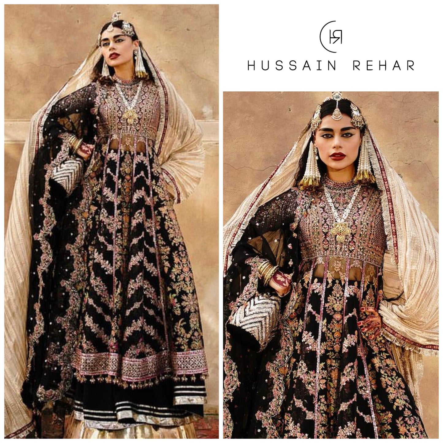 HUSSAIN REHAR ORGANZA UNSTITCHED EMB SUIT - City Cloth House