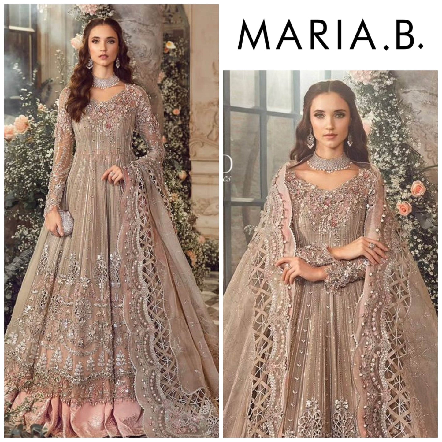 MARIA.B ORGANZA UNSTITCHED EMB MAXI - City Cloth House