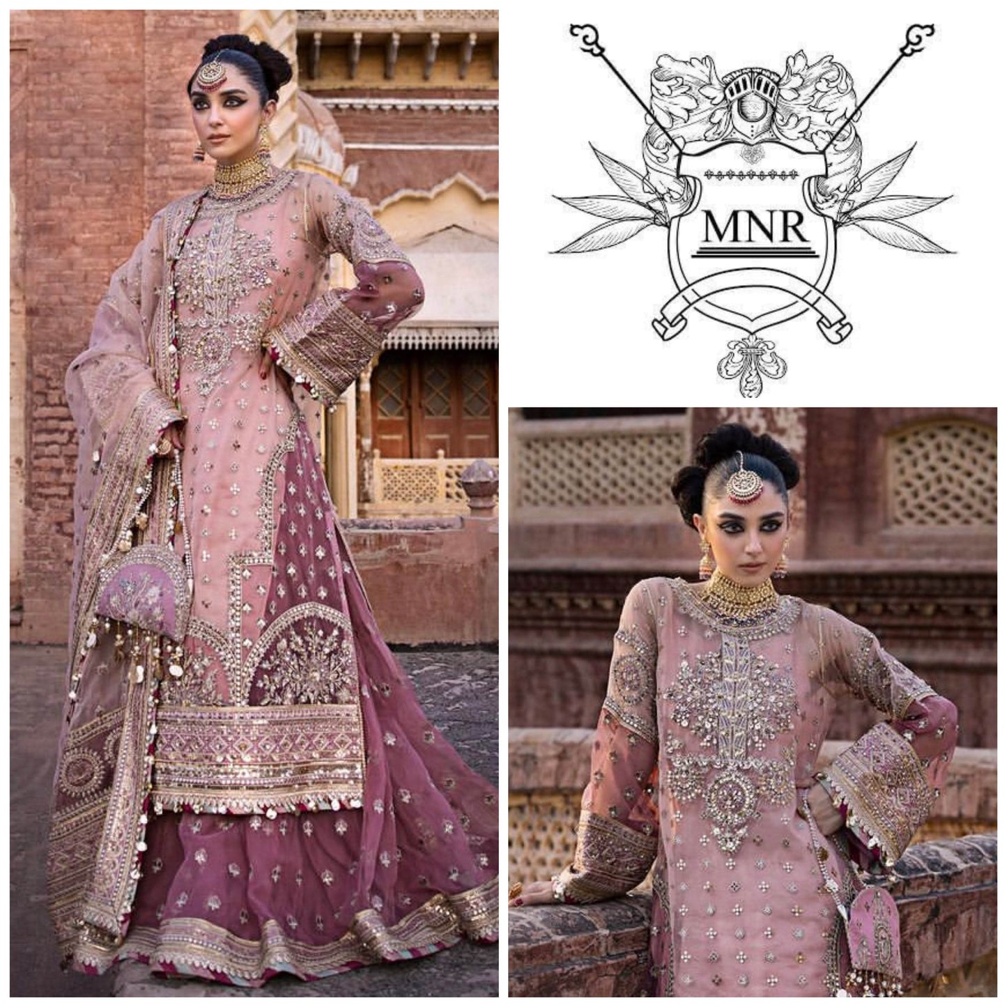 MNR ORGANZA UNSTITCHED EMB SUIT - City Cloth House