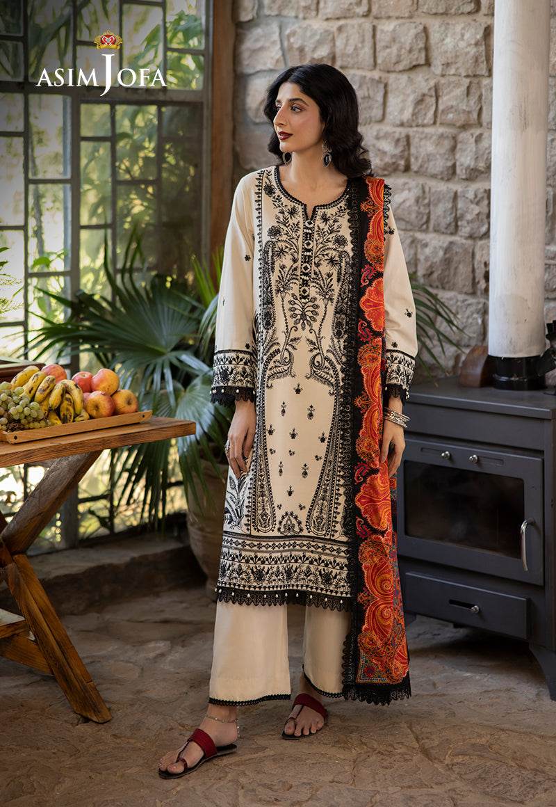 ASIM JOFA LAWN PREMIUM UNSTICH EMB 3PC - City Cloth House