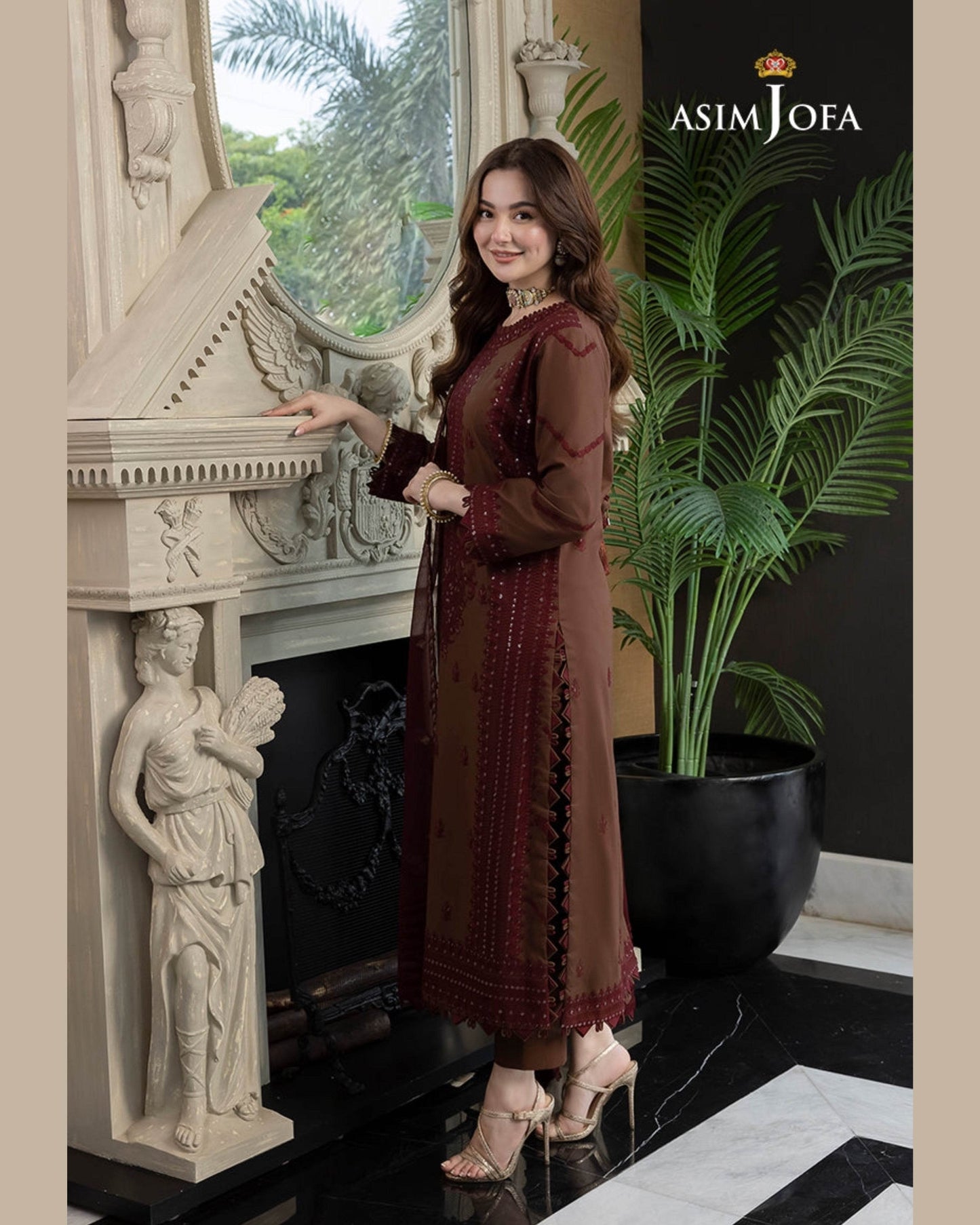 ASIM JOFA LAWN LUXURY UNSTICH EMB 3PC - City Cloth House