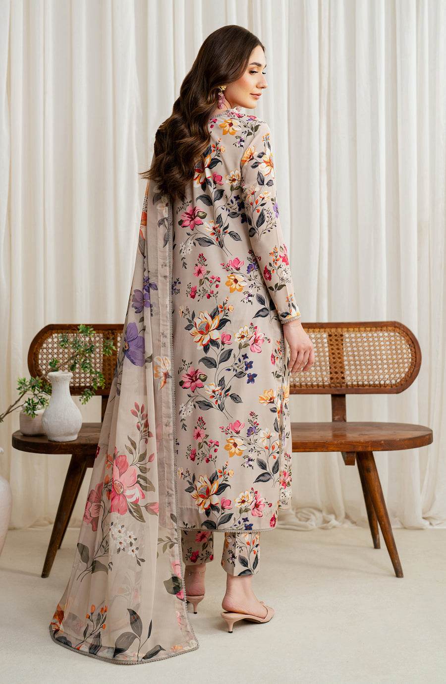 BAROQUE LAWN PRINTED UNSTICH 3PC - City Cloth House