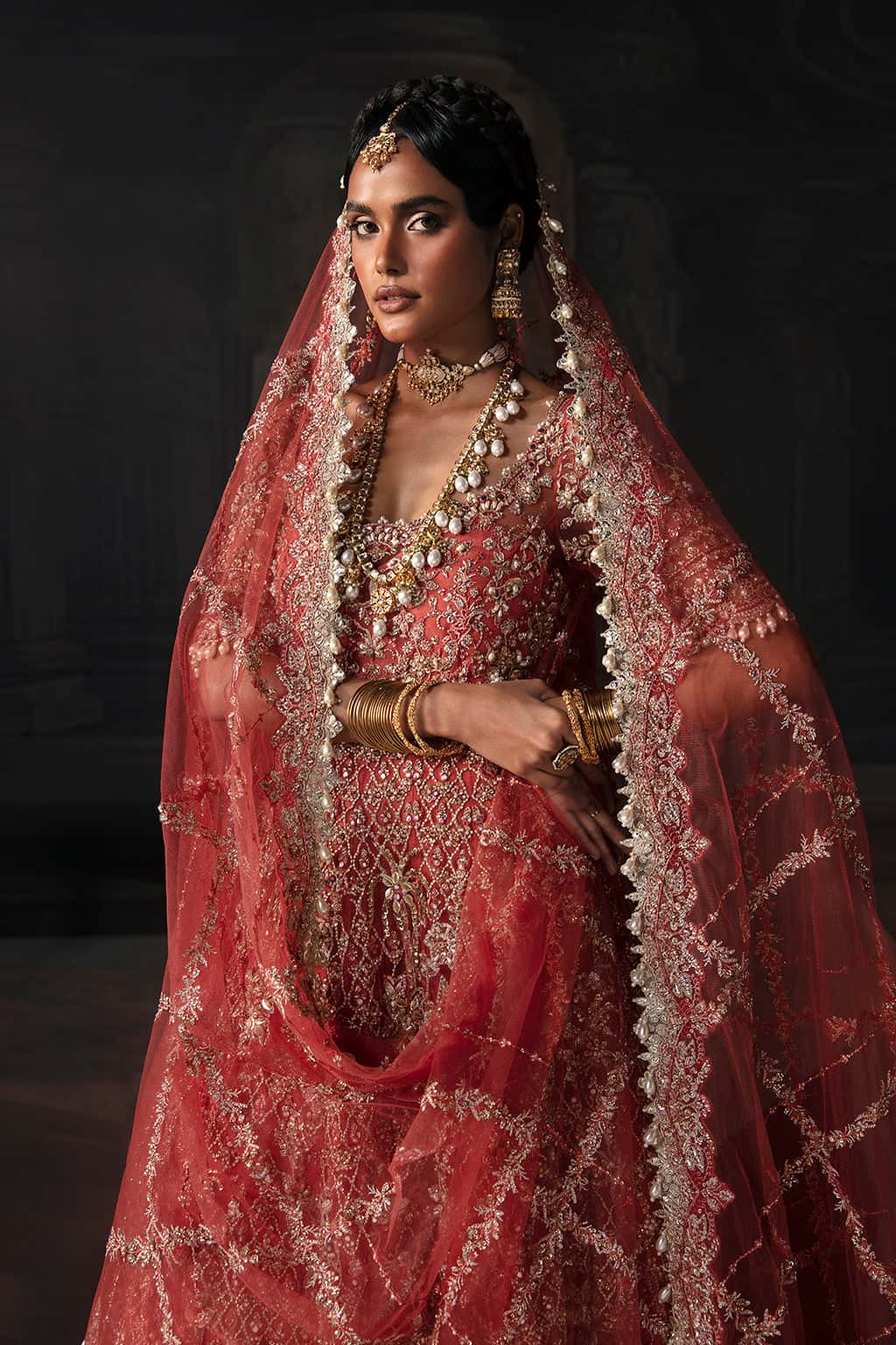 AFROZEH NET UNSTITCHED EMB MAXI