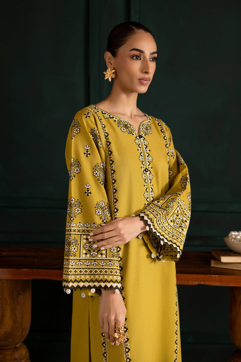 BATIK DHANAK LUXURY UNSTITCHED EMB 2PC