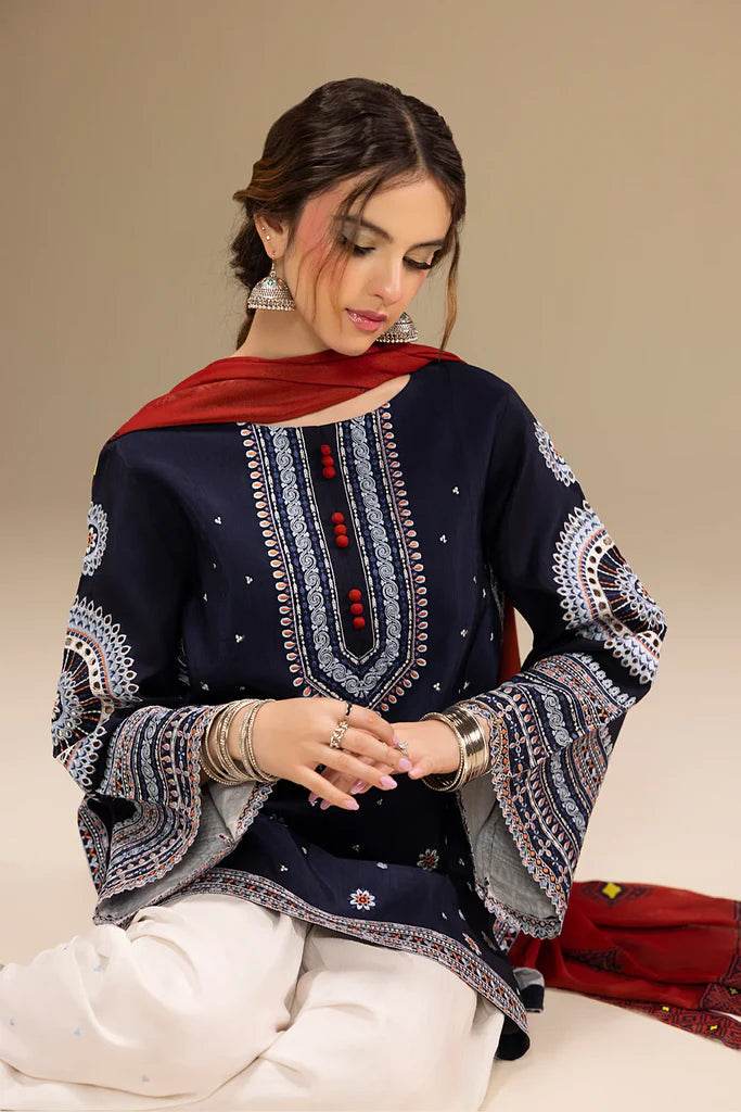 JAZMIN LAWN PREMIUM UNSTITCHED EMB 3PC - City Cloth House