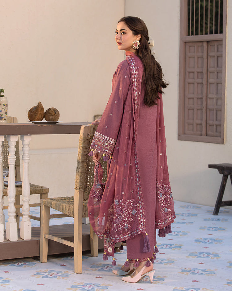 QALAMKAR DHANAK UNSTITCHED EMB 3PC