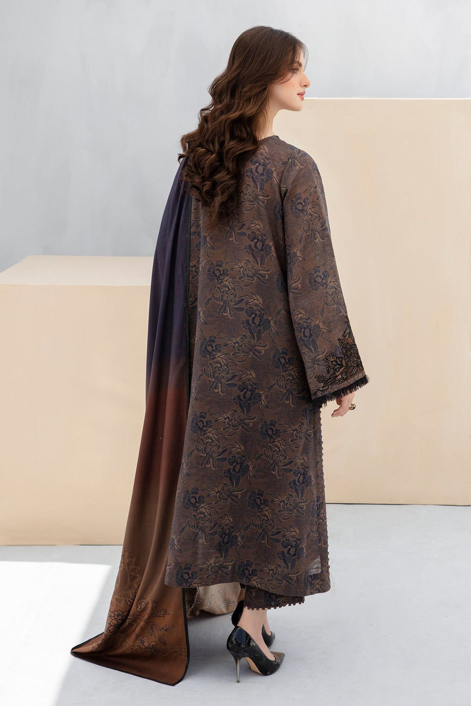 BAROQUE DHANAK PRINTED UNSTICHED 3PC
