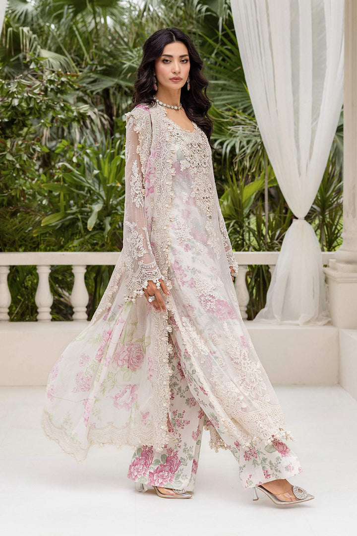 MARIA.B CHIFFON UNSTITCHED EMB D-1 SUIT