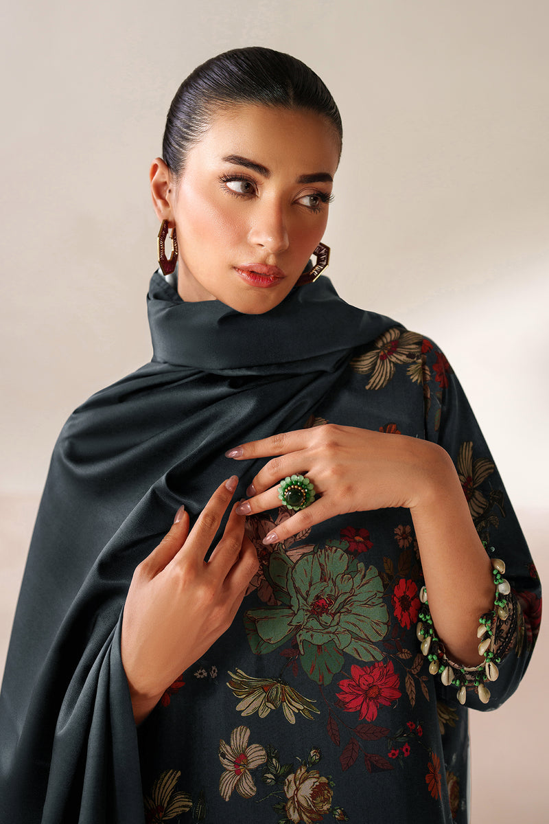 BAROQUE LINEN PRINTED UNSTICHED 3PC