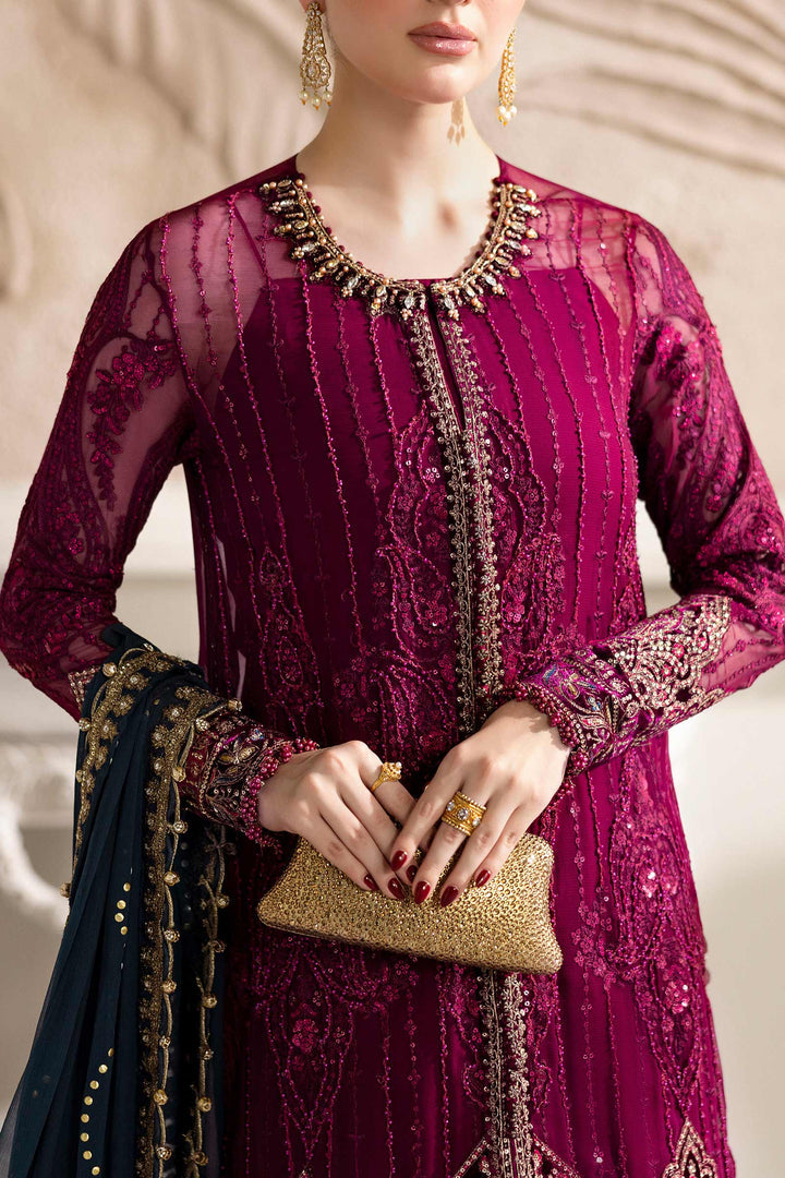 MARIA.B CHIFFON UNSTITCHED EMB D-2 SUIT
