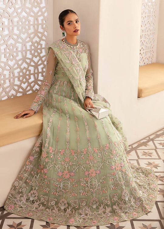 KANWAL MALIK ORGANZA UNSTITCHED EMB MAXI