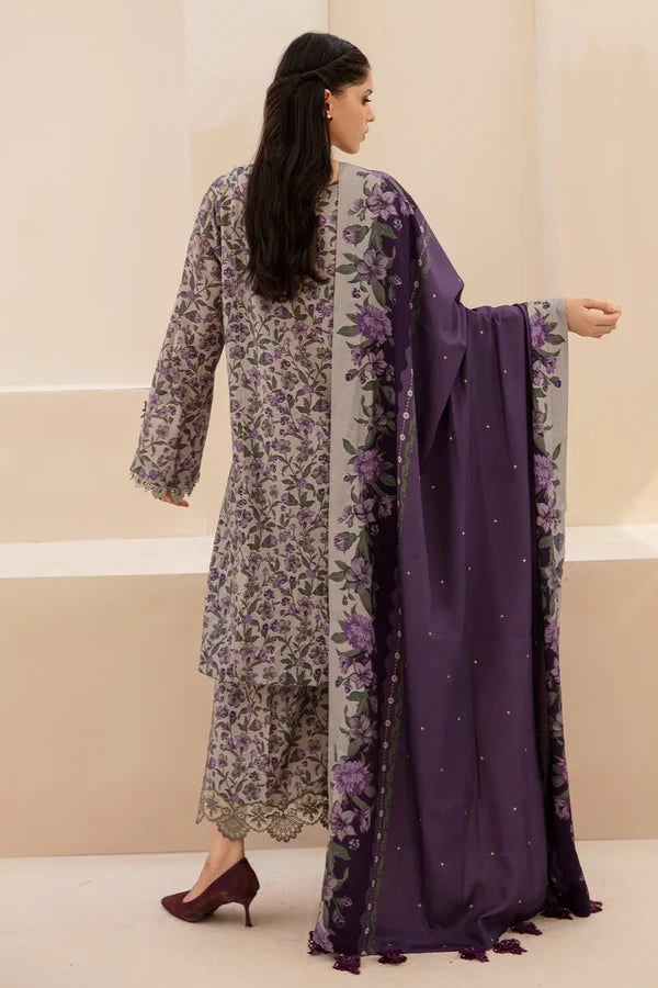 BAROQUE KARANDI PRINTED UNSTICHED 3PC