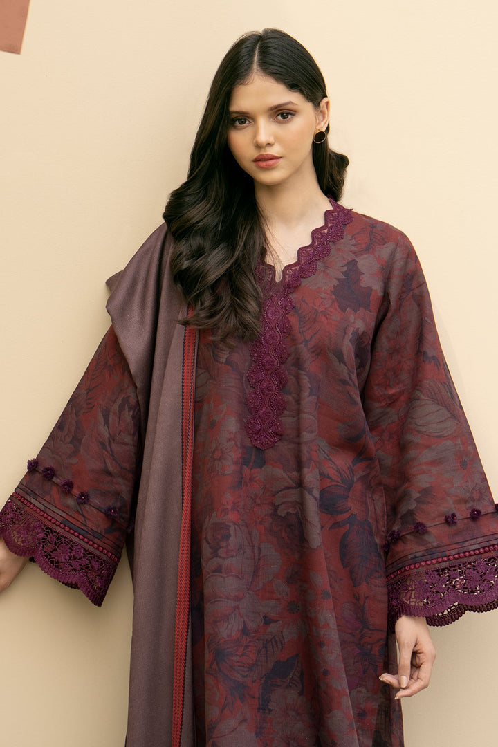 BAROQUE DHANAK PRINTED UNSTICHED 3PC