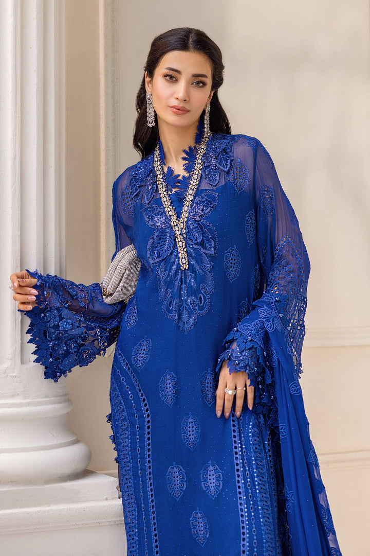MARIA.B CHIFFON UNSTITCHED EMB D-3 SUIT