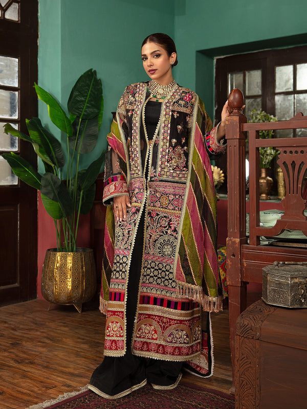 MARYAM HUSSAIN ORGANZA UNSTICHED EMB SUIT