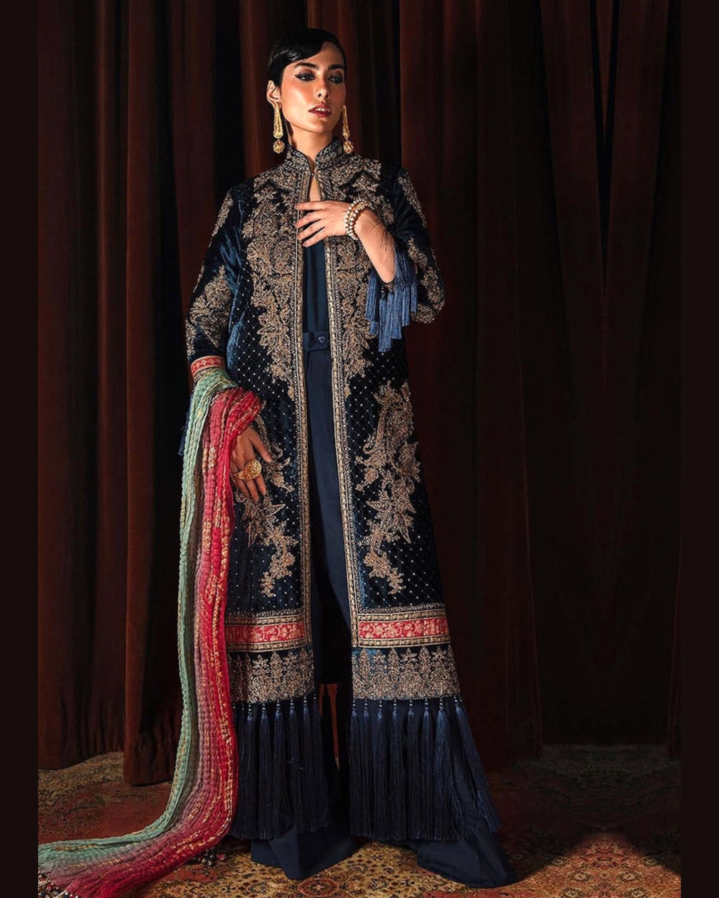 SANA SAFINAZ VELVET UNSTICH EMB 3PC