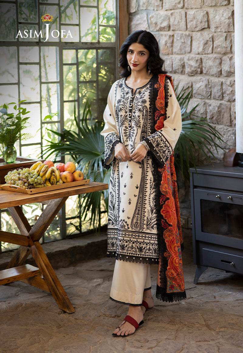 ASIM JOFA LAWN PREMIUM UNSTICH EMB 3PC - City Cloth House