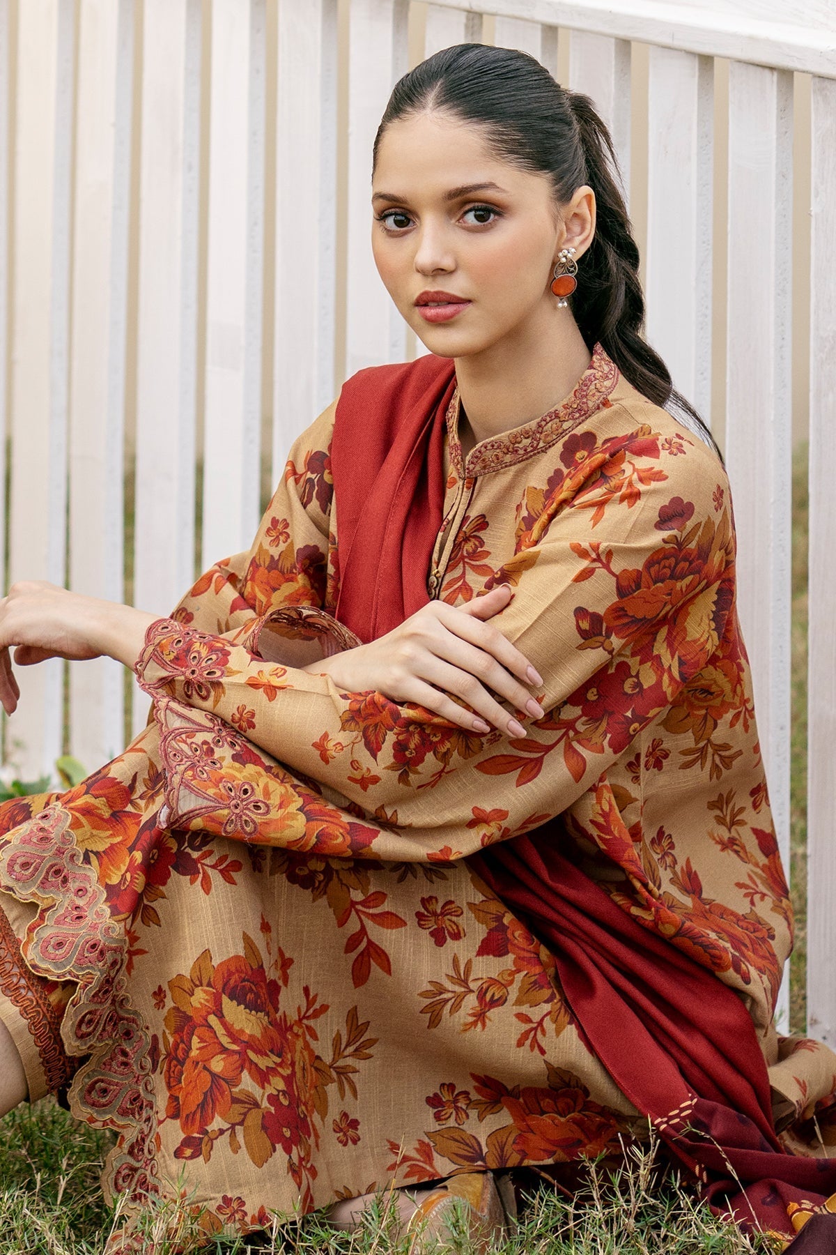BAROQUE DHANAK PRINTED UNSTICHED 3PC