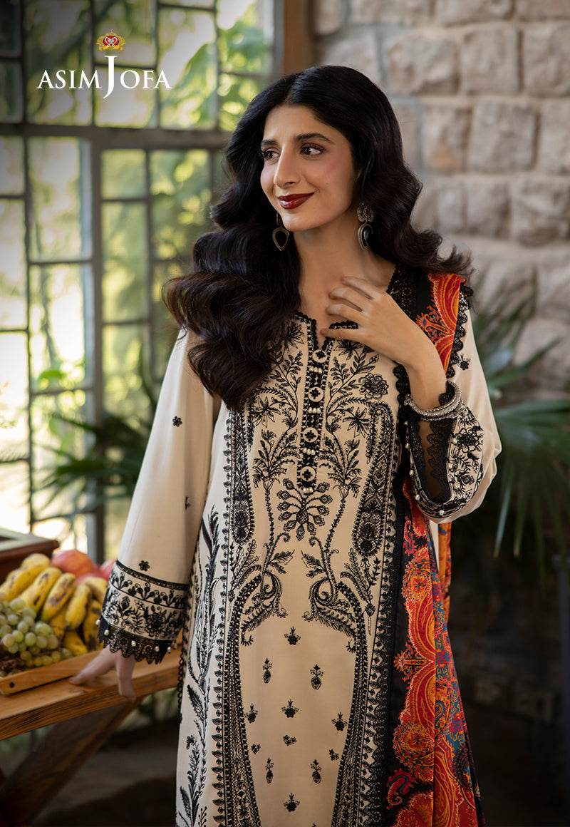 ASIM JOFA LAWN PREMIUM UNSTICH EMB 3PC - City Cloth House