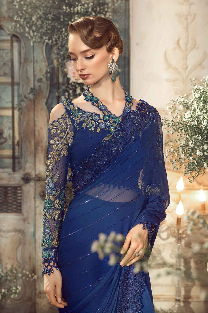 MARIA.B CHIFFON UNSTITCHED EMB D-4 SAREE