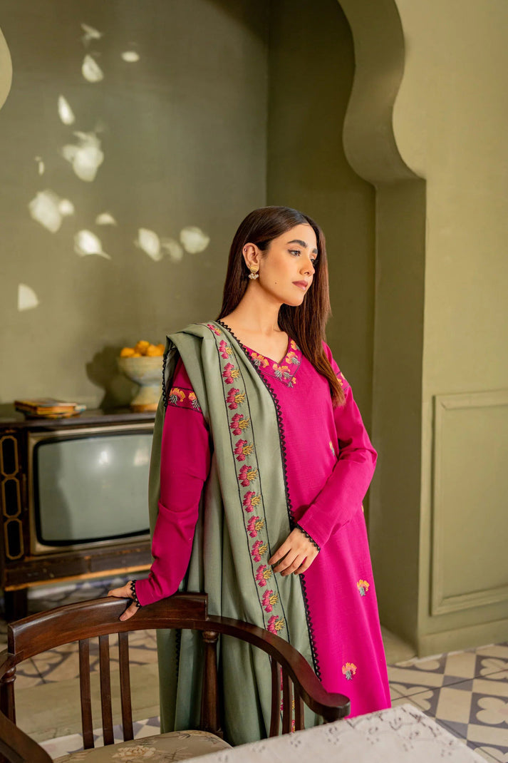 ASLING DHANAK UNSTITCHED EMB 3PC