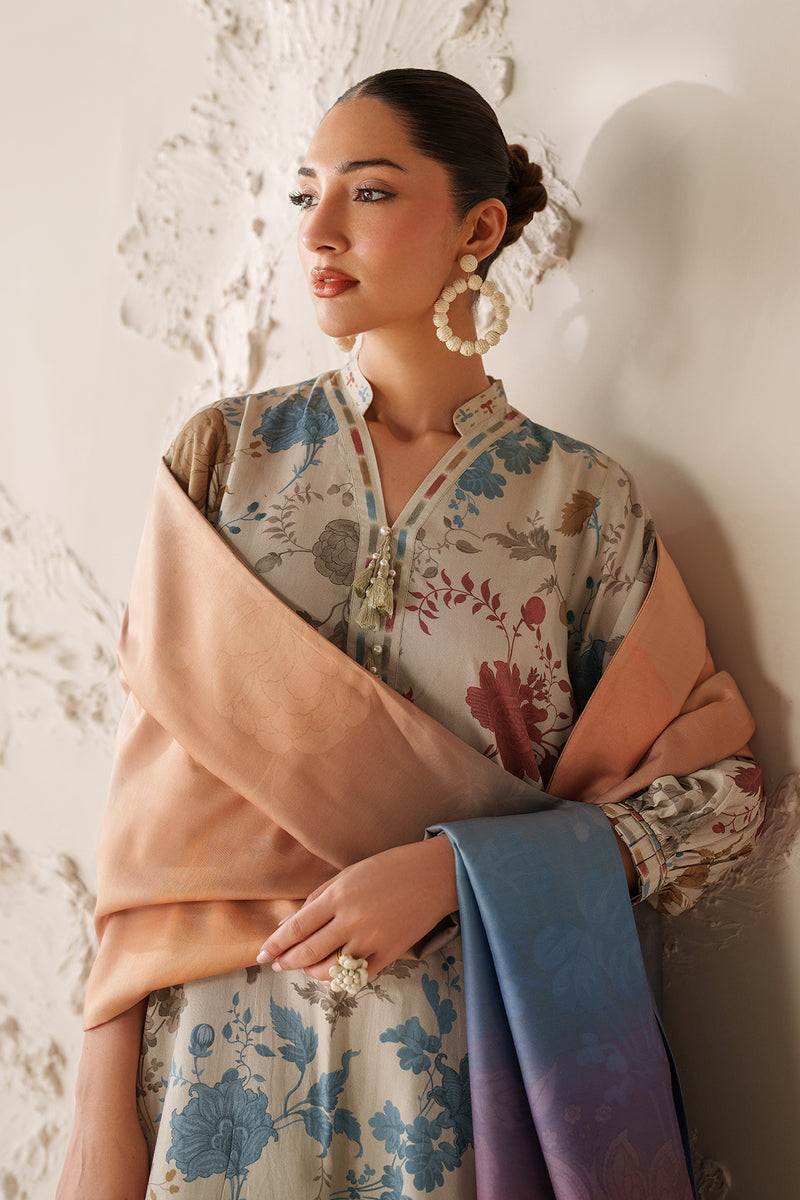 BAROQUE LINEN PRINTED UNSTICHED 3PC