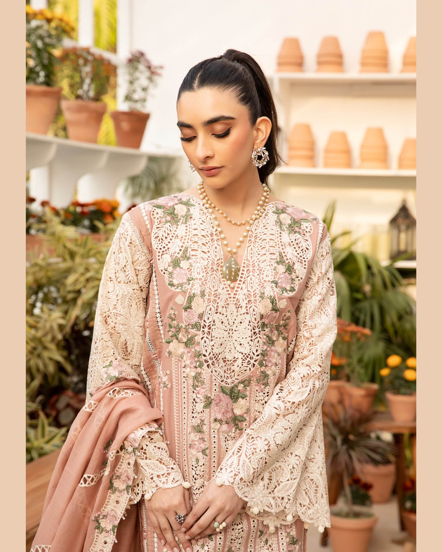 ELAF LAWN UNSTITCHED EMB 3PC SHAHANA (ELM-12) - City Cloth House