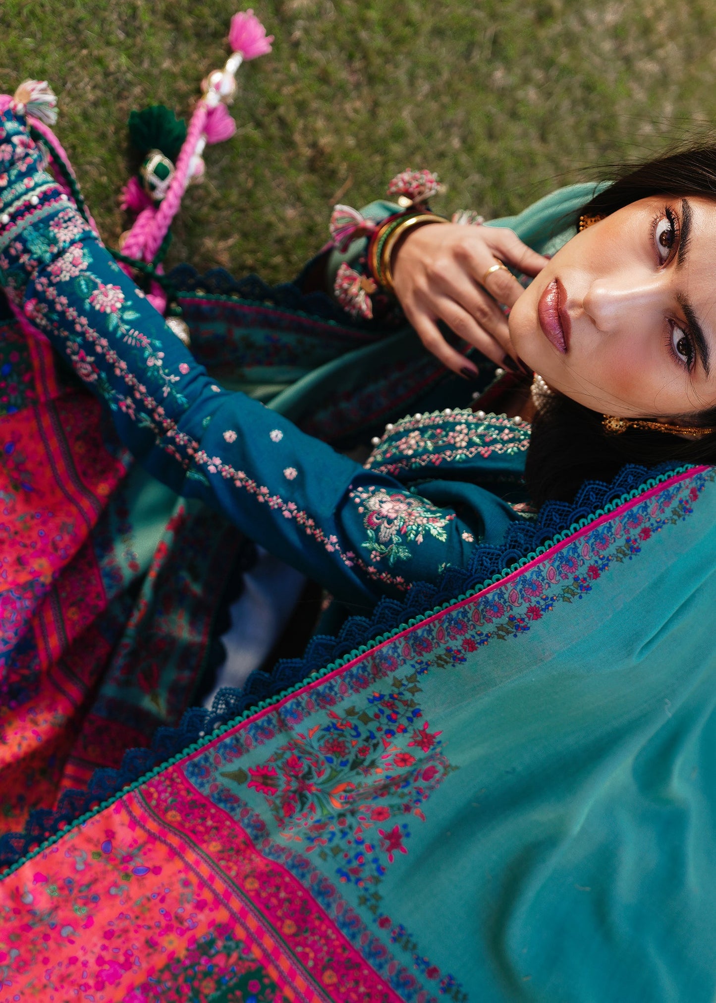 HUSSAIN REHAR DHANAK UNSTITCHED EMB 3PC
