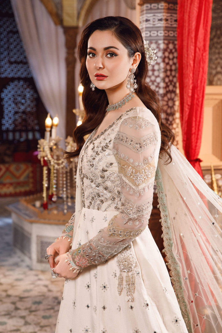 MARIA.B RAW SILK UNSTITCHED EMB SUIT