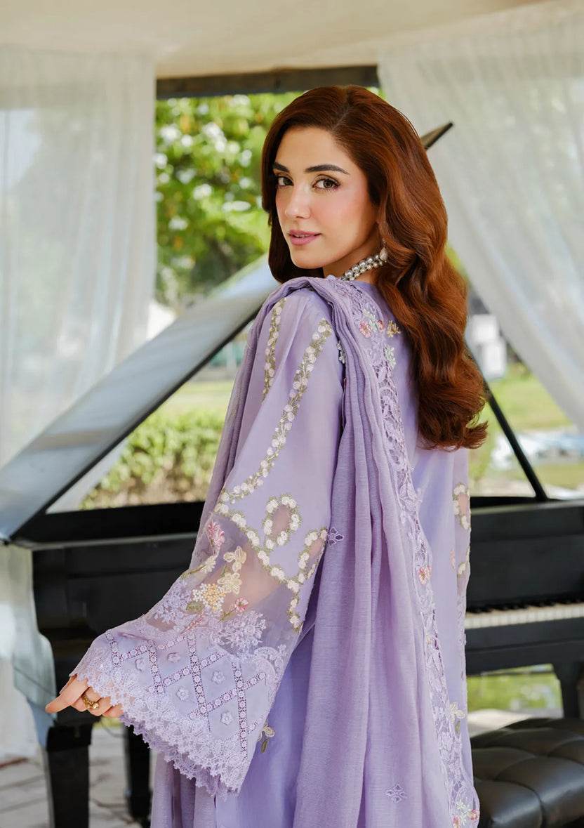 ELAF LAWN UNSTITCH EMB 3PC PARIS HUES ELH-3A - City Cloth House