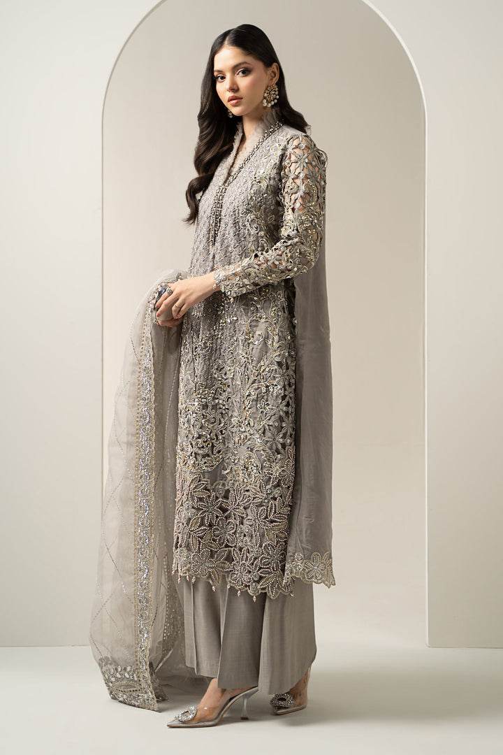 MARIA.B ORGANZA UNSTITCHED EMB SUIT (BDS-30-D6) - City Cloth House