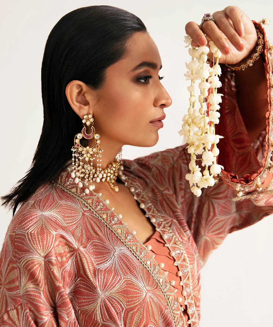 ELAN COTTON NET UNSTITCHED EMB SUIT