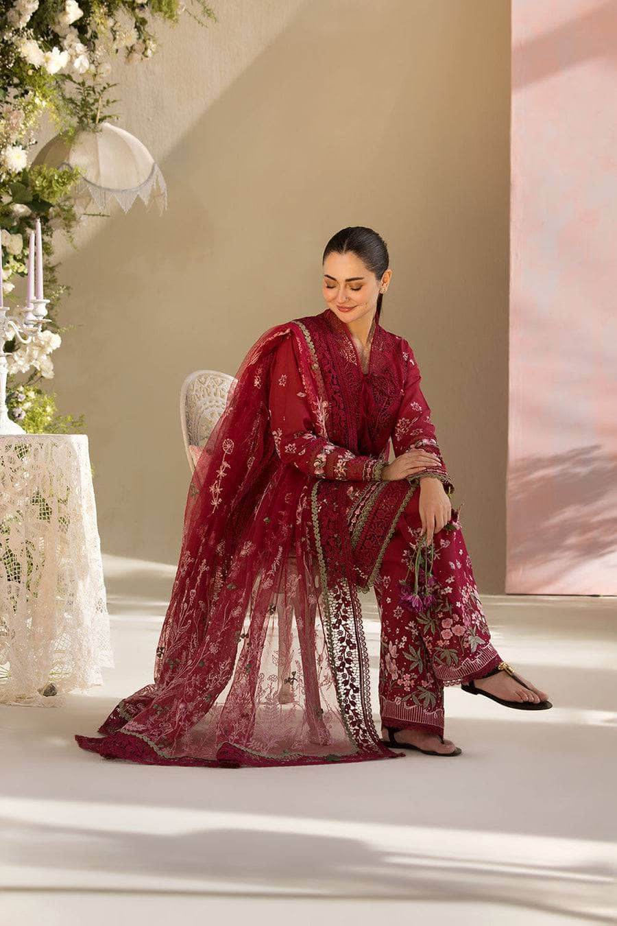 SOBIA NAZIR LAWN UNSTITCHED EMB 3PC - City Cloth House