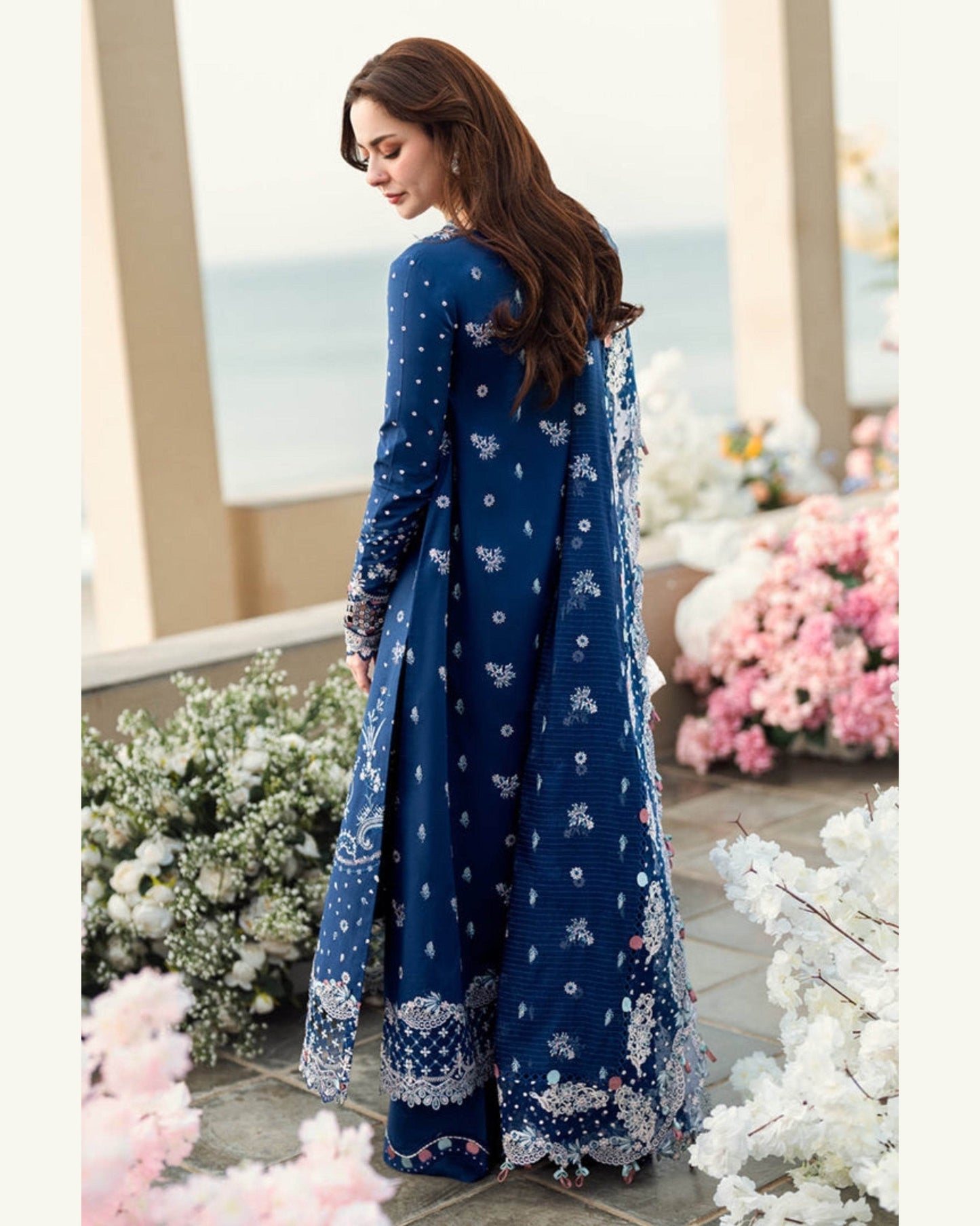 QALAMKAR LAWN UNSTITCHED EMB 3PC - City Cloth House