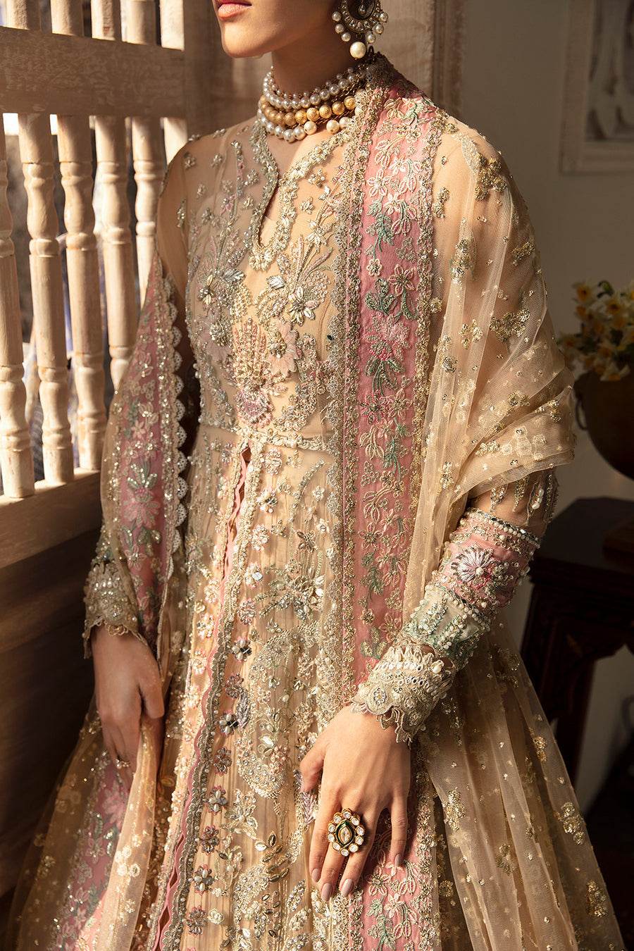 SORAYA ORGANZA UNSTITCHED EMB IRINE MAXI - City Cloth House