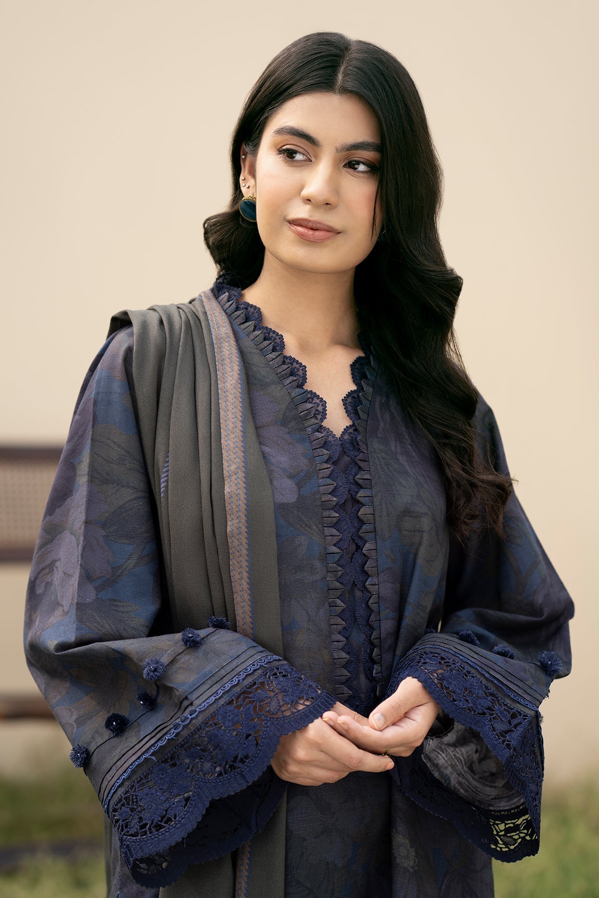 BAROQUE DHANAK PRINTED UNSTICHED 3PC