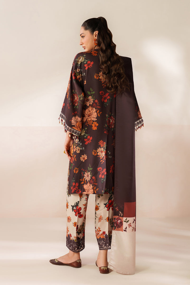 BAROQUE LINEN PRINTED UNSTICHED 3PC