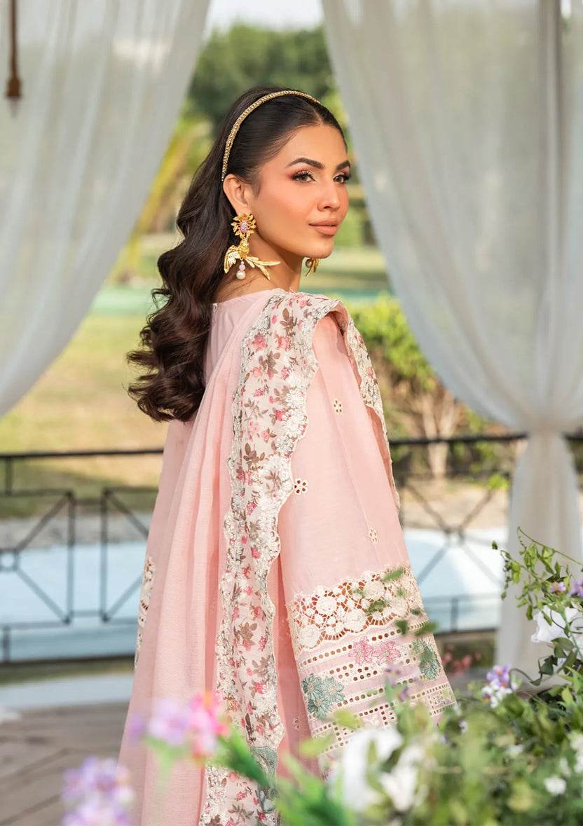ELAF LAWN UNSTITCH EMB 3PC OH MY ROSE ELH-3B - City Cloth House