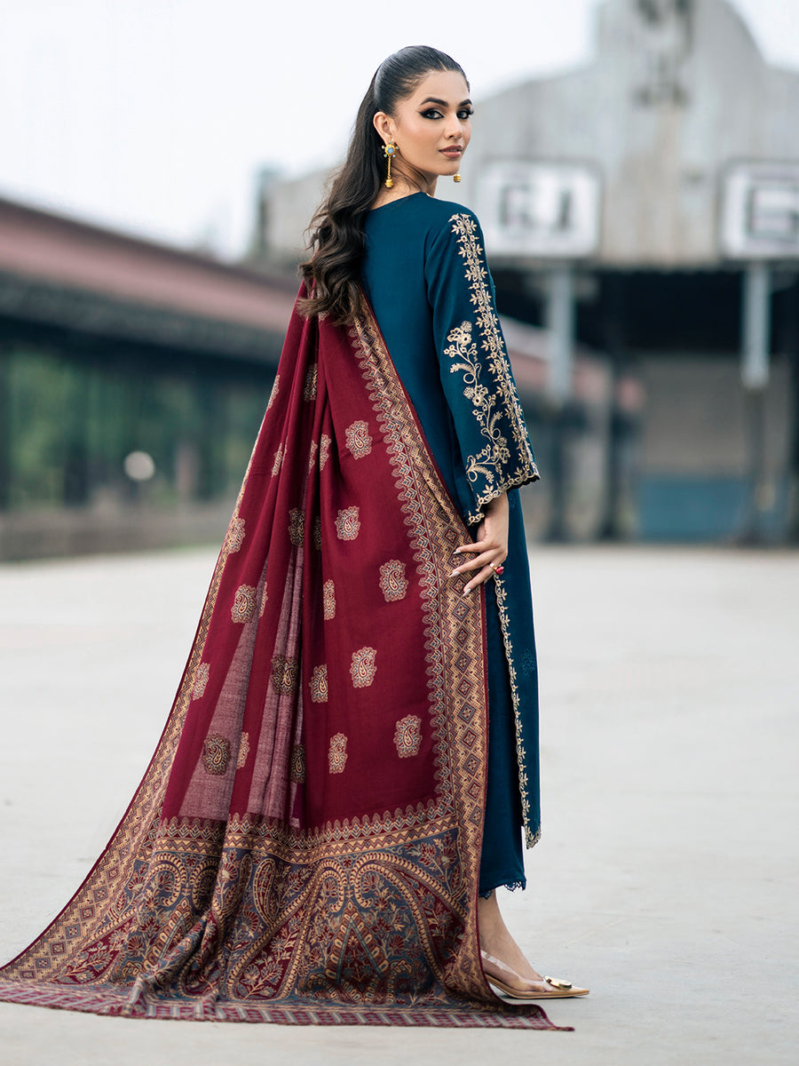 JAZMIN DHANAK LUXURY UNSTITCHED EMB 3PC