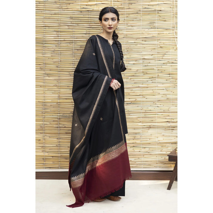 ASLING DHANAK UNSTITCHED EMB 3PC