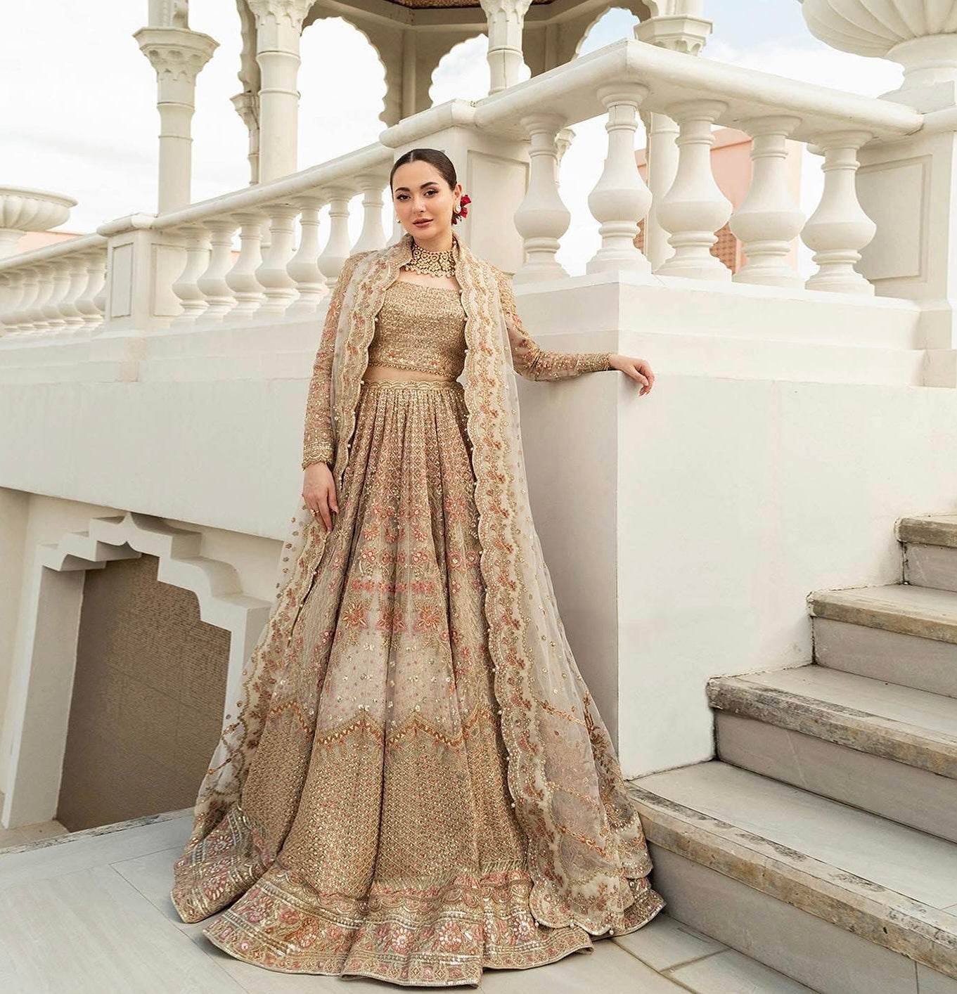 FAIZA SAQLAIN NET UNSTITCHED EMB MAXI - City Cloth House