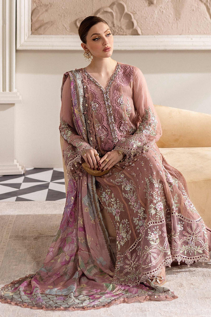 MARIA.B CHIFFON UNSTITCHED EMB D-5 SUIT