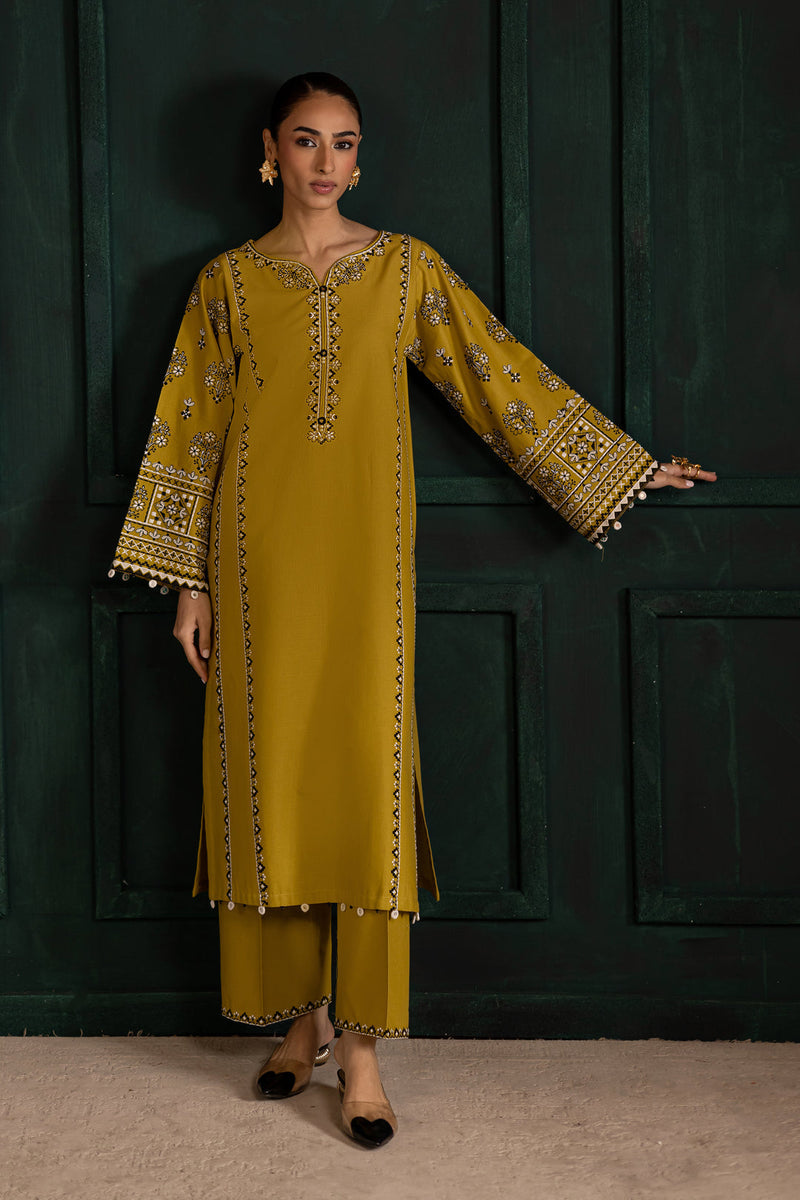 BATIK DHANAK LUXURY UNSTITCHED EMB 2PC